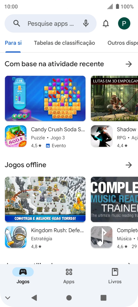 Prima o ícone de perfil.