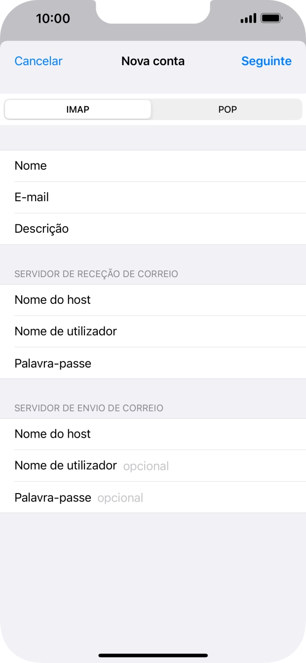 Prima Nome de utilizador e introduza o nome de utilizador da sua conta de e-mail.