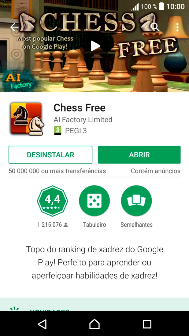 Prima a tecla de início para terminar e voltar ao ecrã inicial.