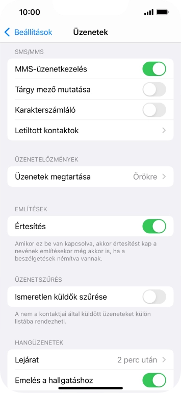 Húzd az ujjad felfelé a kijelző aljáról, hogy visszatérj a kezdőképernyőhöz.