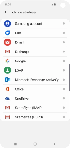 Válaszd az E-mail lehetőséget.