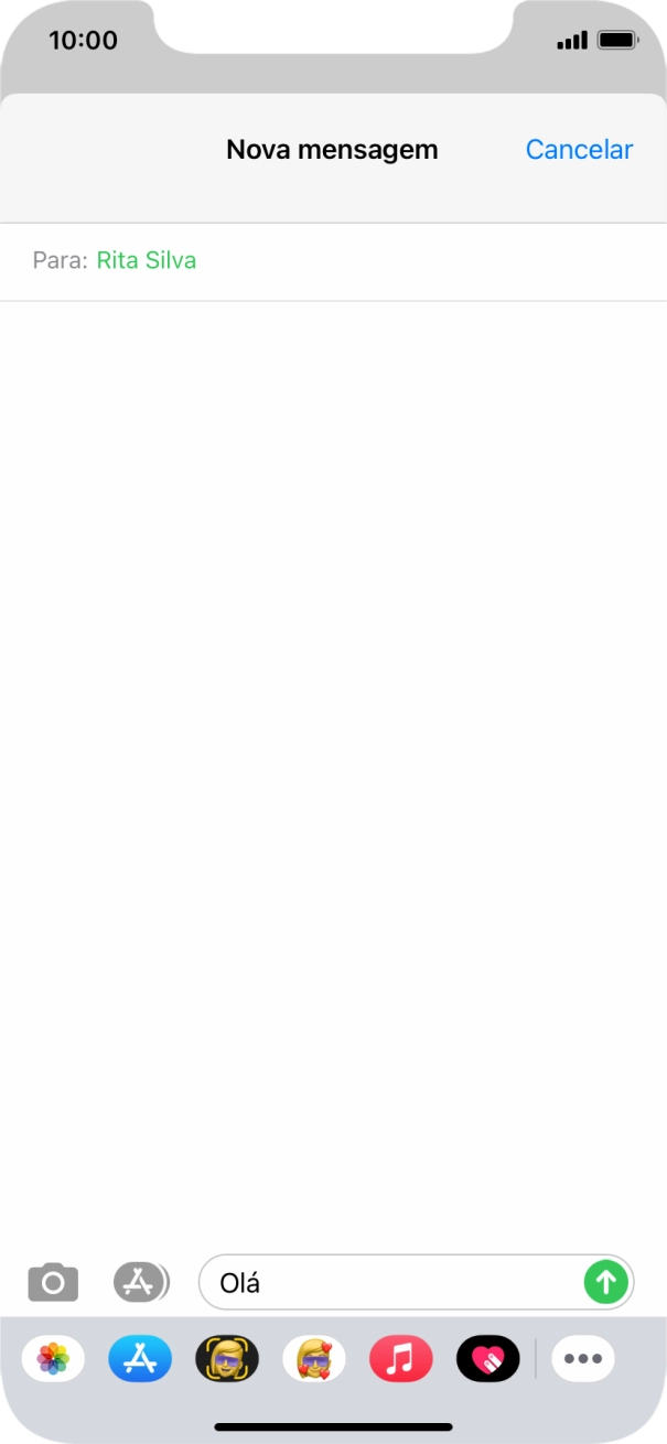 Prima o ícone de imagens.