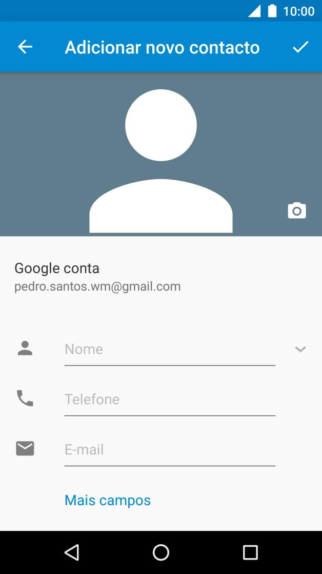 Prima o ícone para adicionar uma imagem.