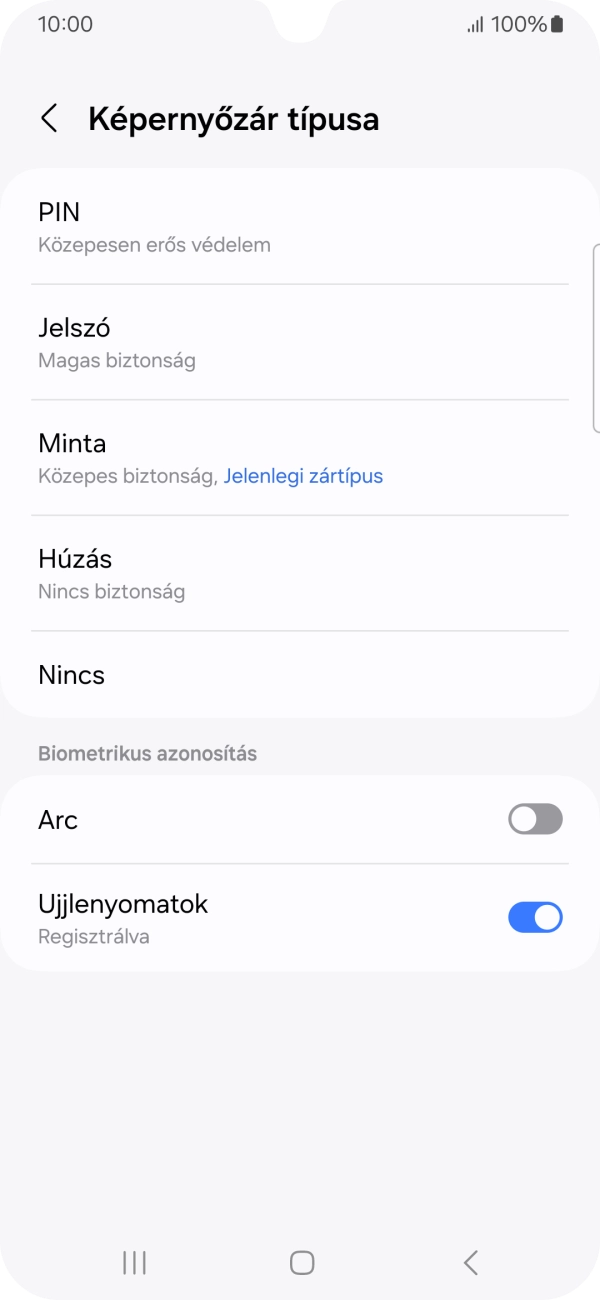 Válaszd a Nincs lehetőséget.
