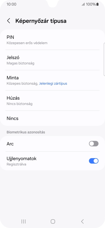 Válaszd a Nincs lehetőséget.