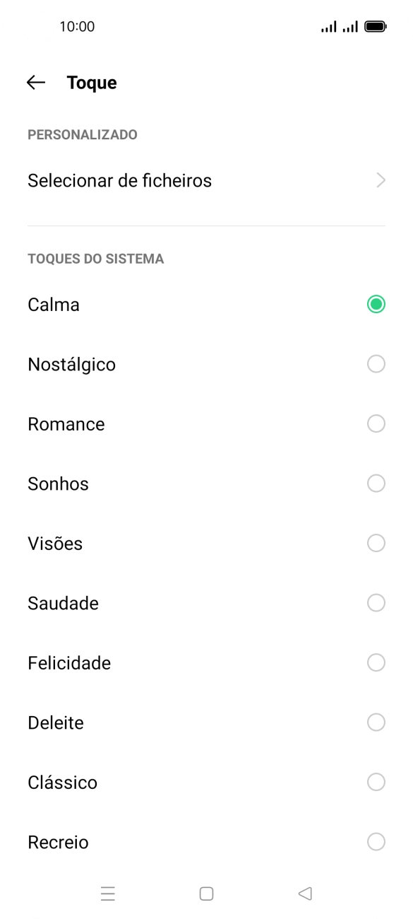 Prima Selecionar de ficheiros.