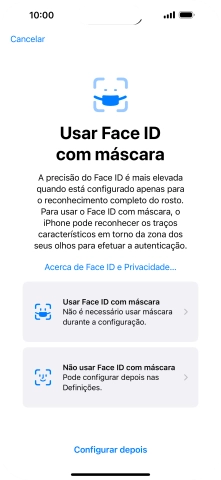 Prima Configurar depois.