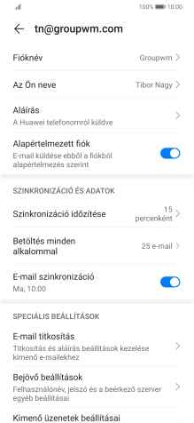 Válaszd a Fióknév lehetőséget, és írd be a kívánt e-mail-fiók nevét.