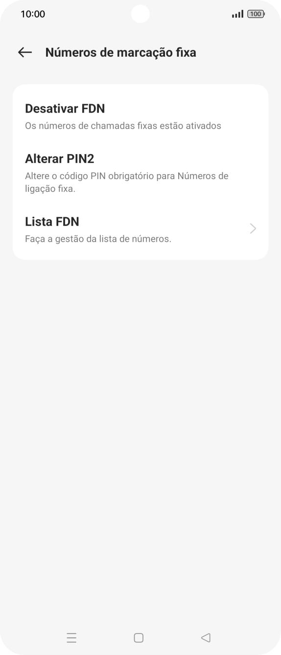 Prima Desativar FDN.