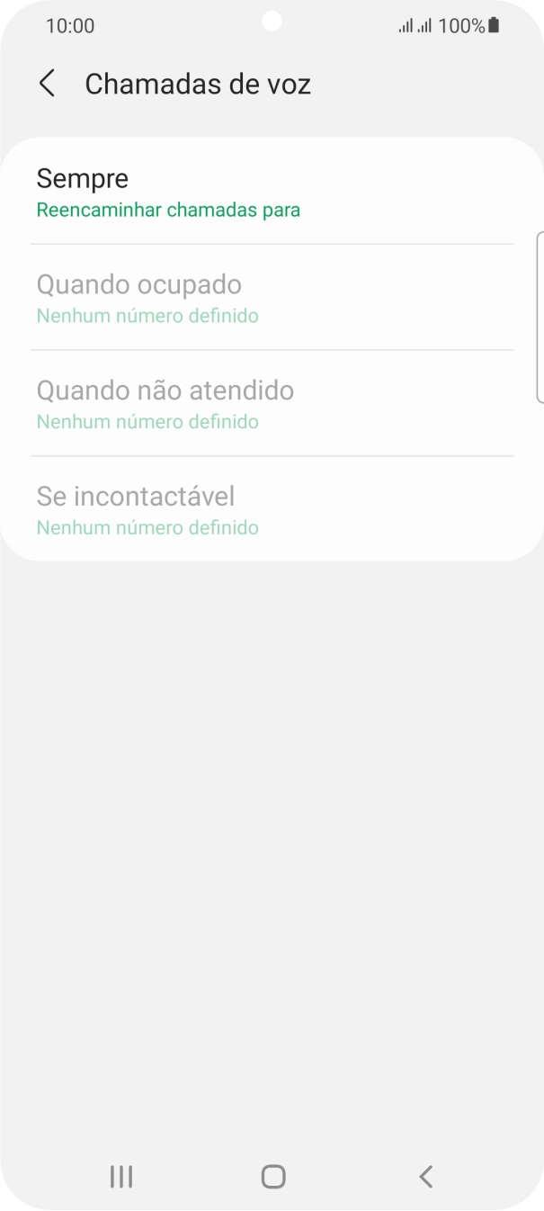 Prima o tipo de desvio pretendido.