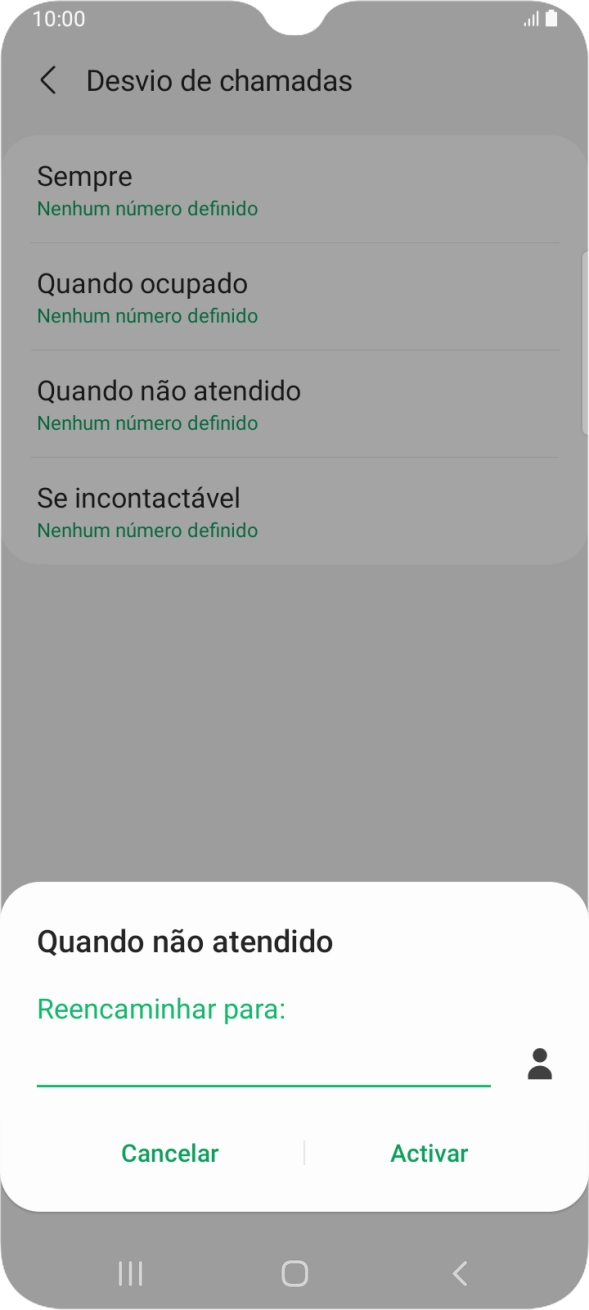 Introduza 123 e prima Activar.