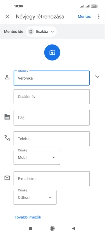 Kattints a Családnév mezőre, és írd be a kívánt vezetéknevet.
