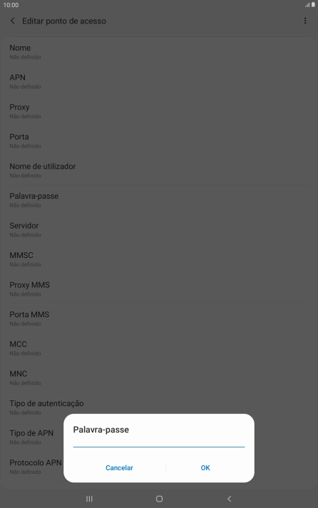 Introduza vodafone e prima OK.