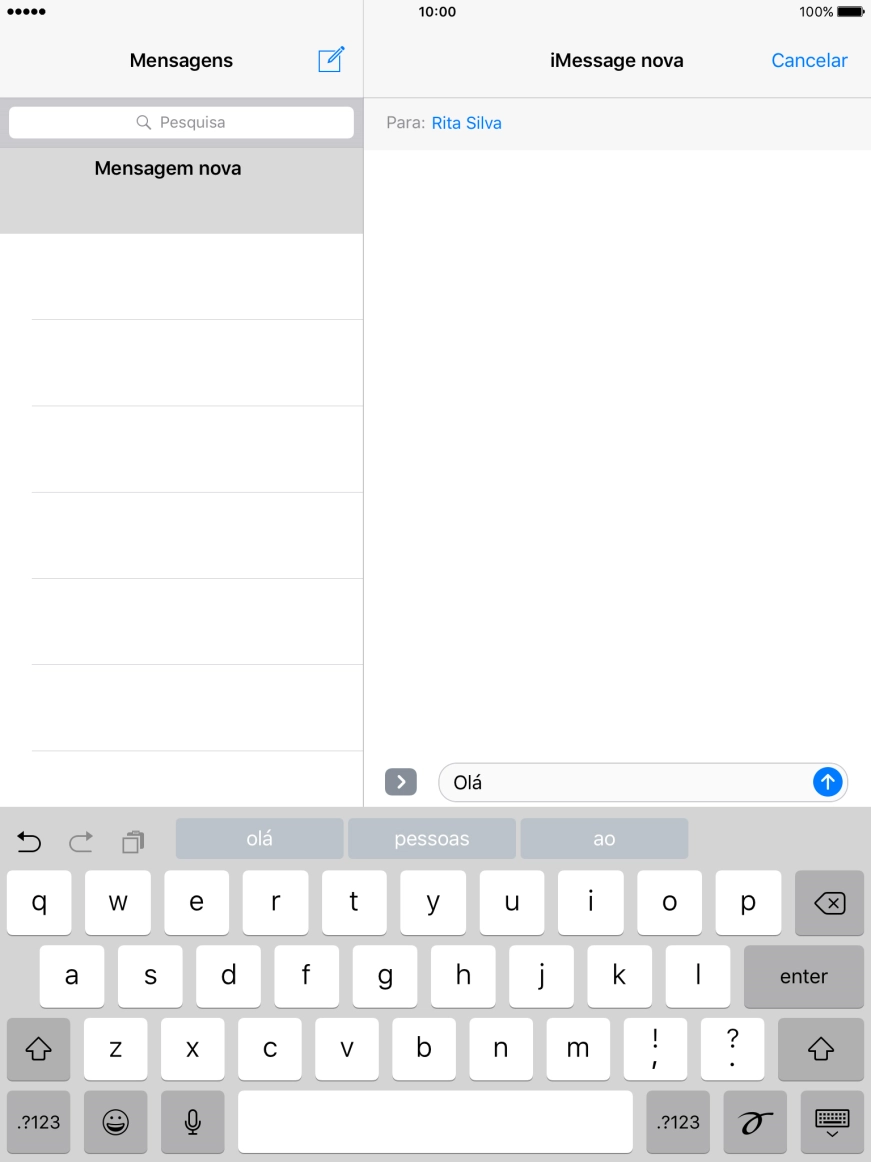 Prima a seta para a direita.