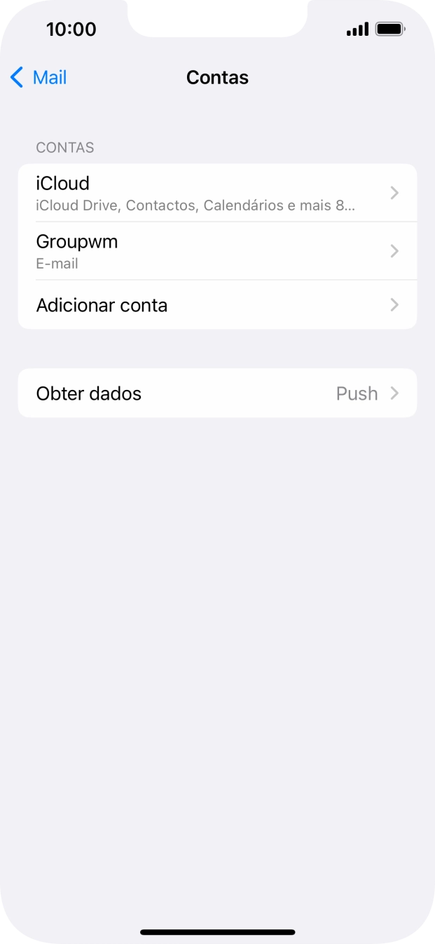 Prima o nome na conta de e-mail que acabou de criar.