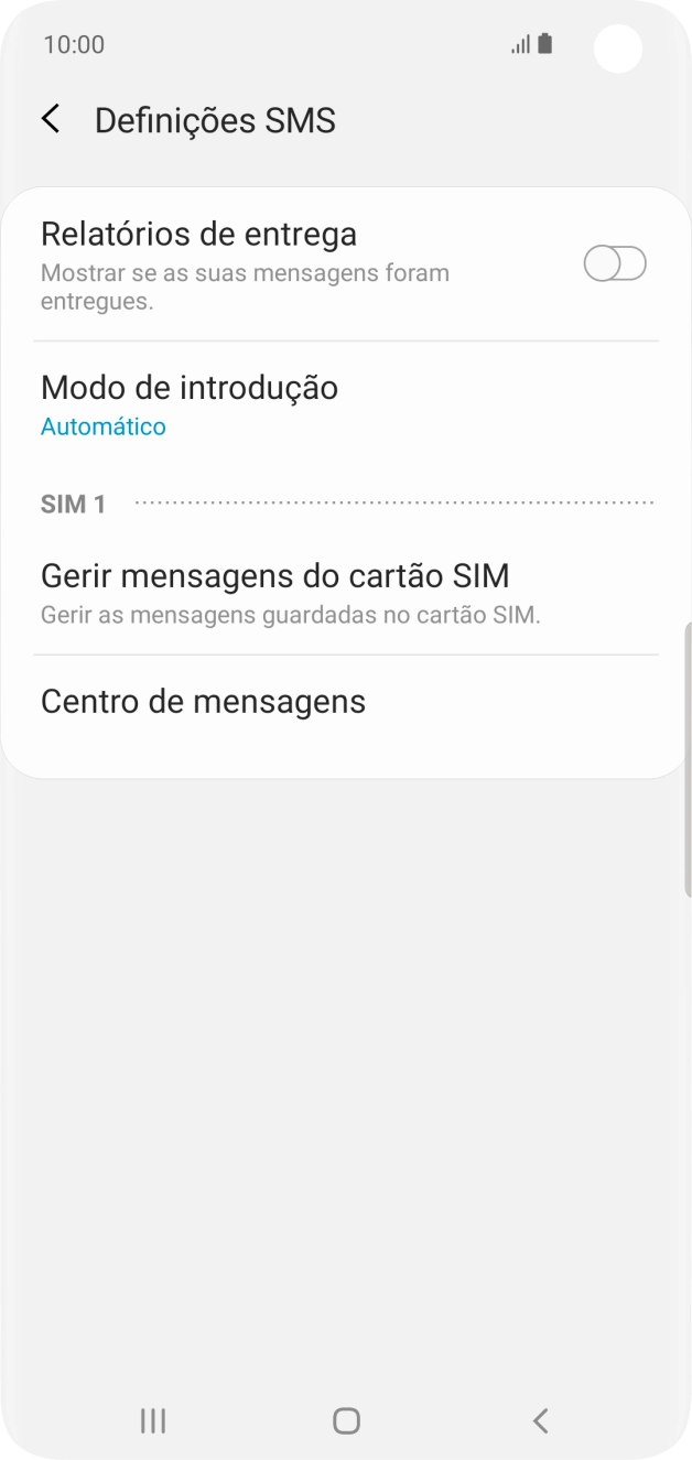 Prima Centro de mensagens.