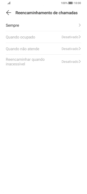 Prima o tipo de desvio pretendido.