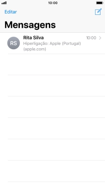 Prima o ícone de nova mensagem.