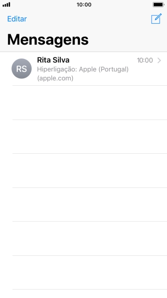 Prima o ícone de nova mensagem.