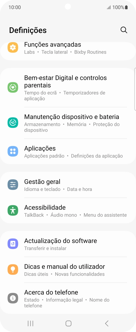Prima Manutenção dispositivo e bateria.