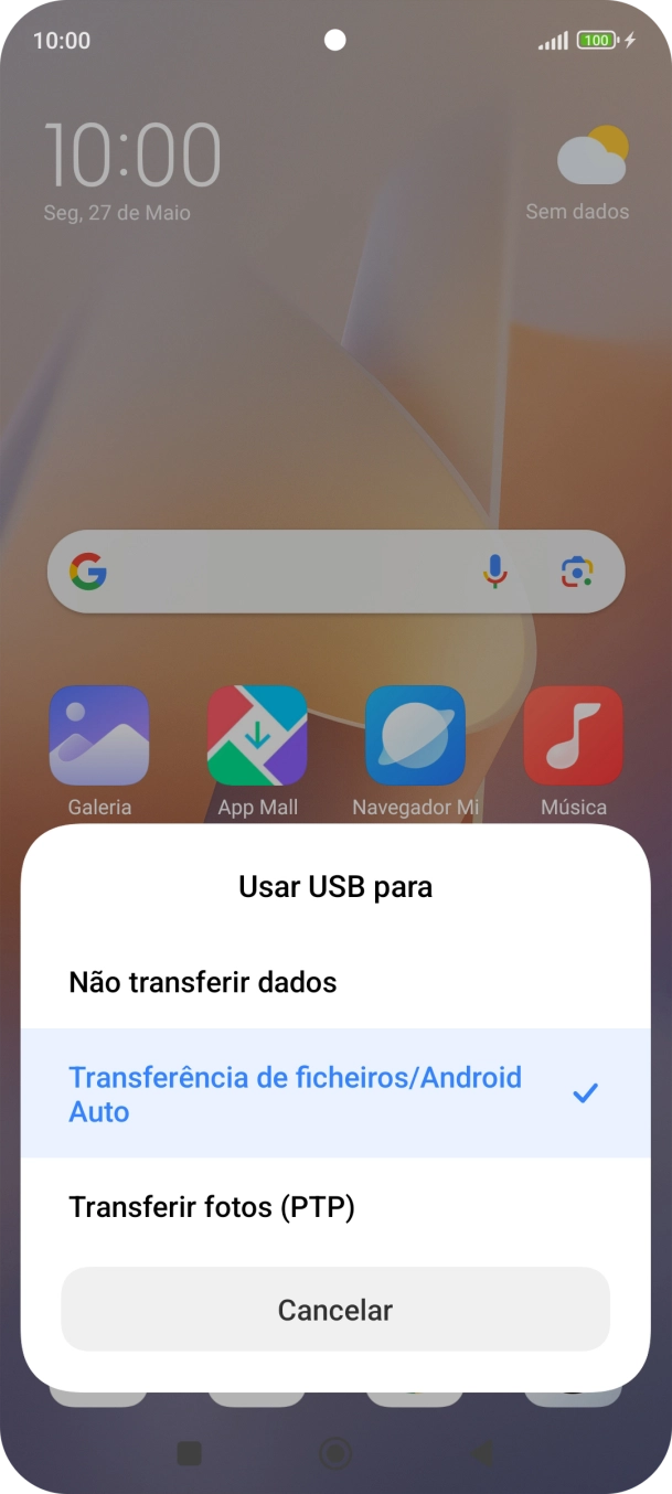 Prima Transferência de ficheiros/Android Auto.