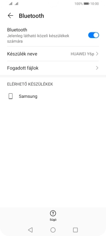 Válaszd ki a kívánt Bluetooth-eszközt, és kövesd a kijelzőn megjelenő utasításokat annak telefonodhoz történő csatlakoztatásához.