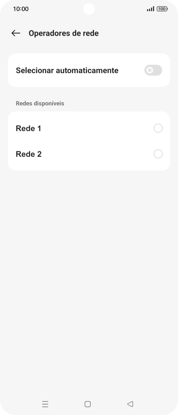 Prima a rede pretendida.