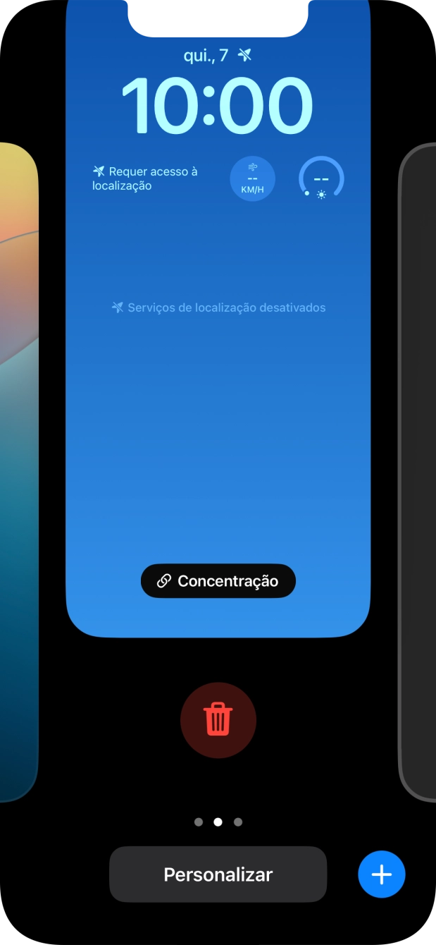 Prima o ícone para apagar.