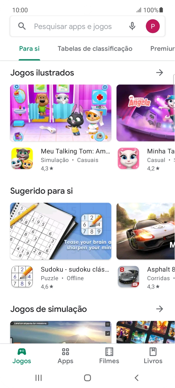 Prima o ícone de perfil.