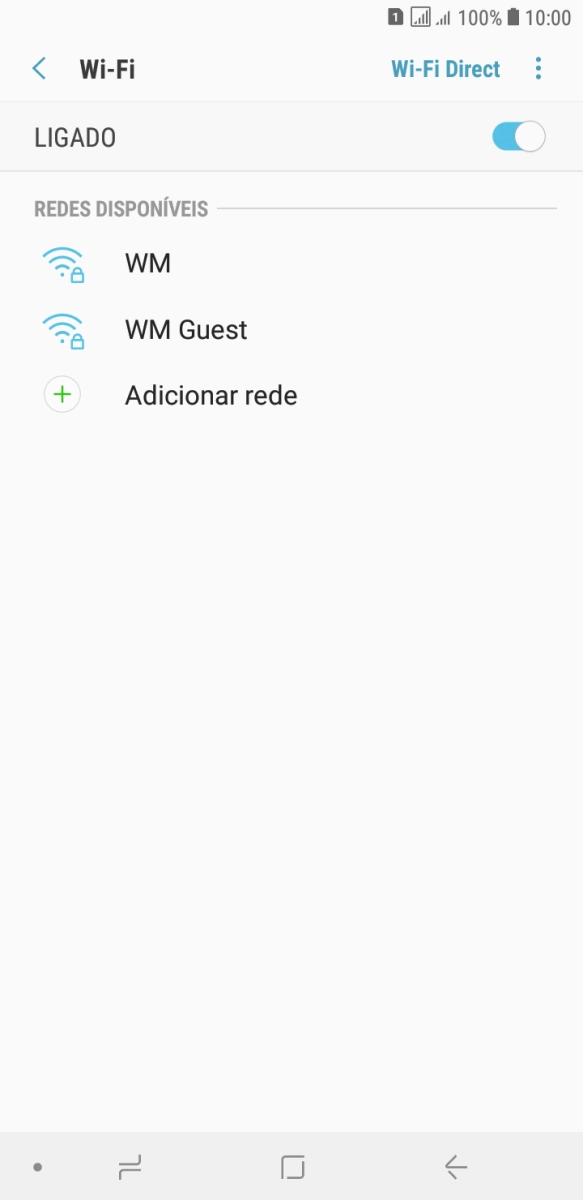 Prima a rede Wi-Fi pretendida.