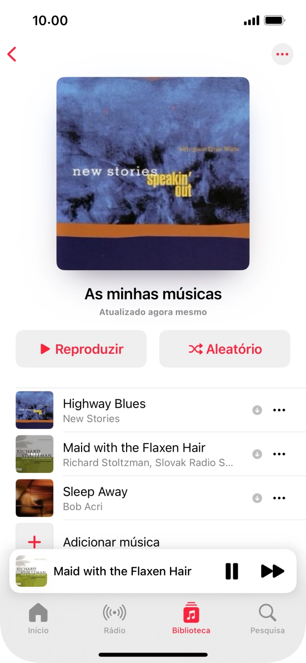 Prima o título da música.