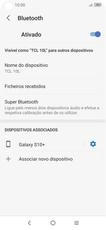 Prima a tecla de início para terminar e voltar ao ecrã inicial.