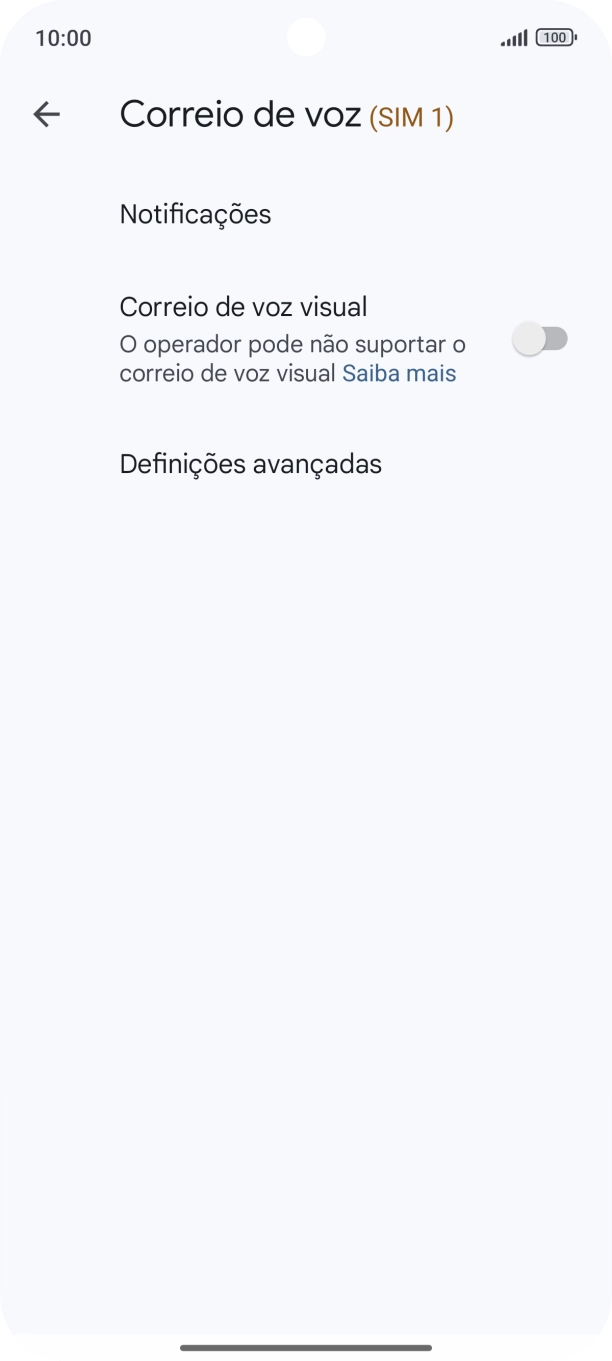 Prima Definições avançadas.