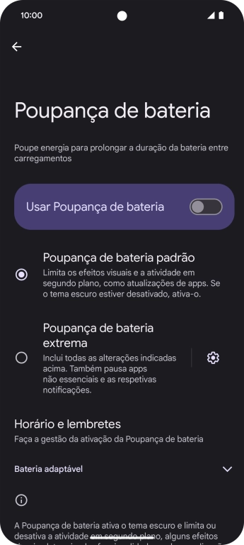 Prima o campo junto à definição pretendida.