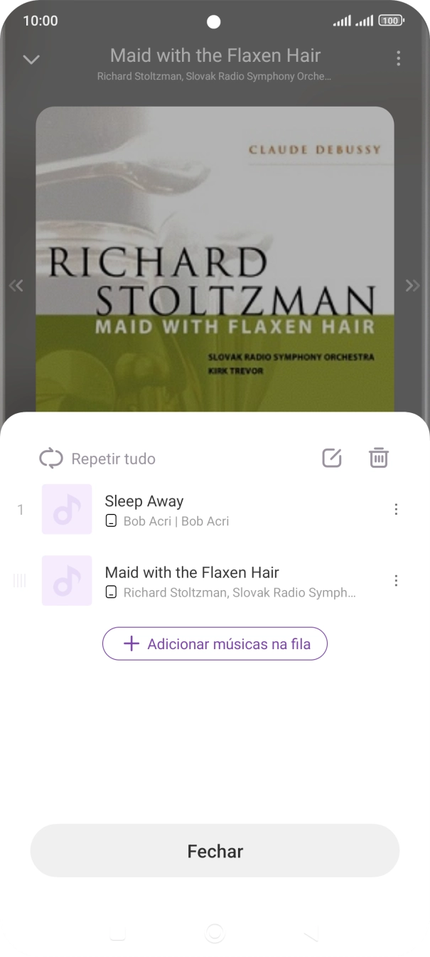 Prima o ícone para adicionar.