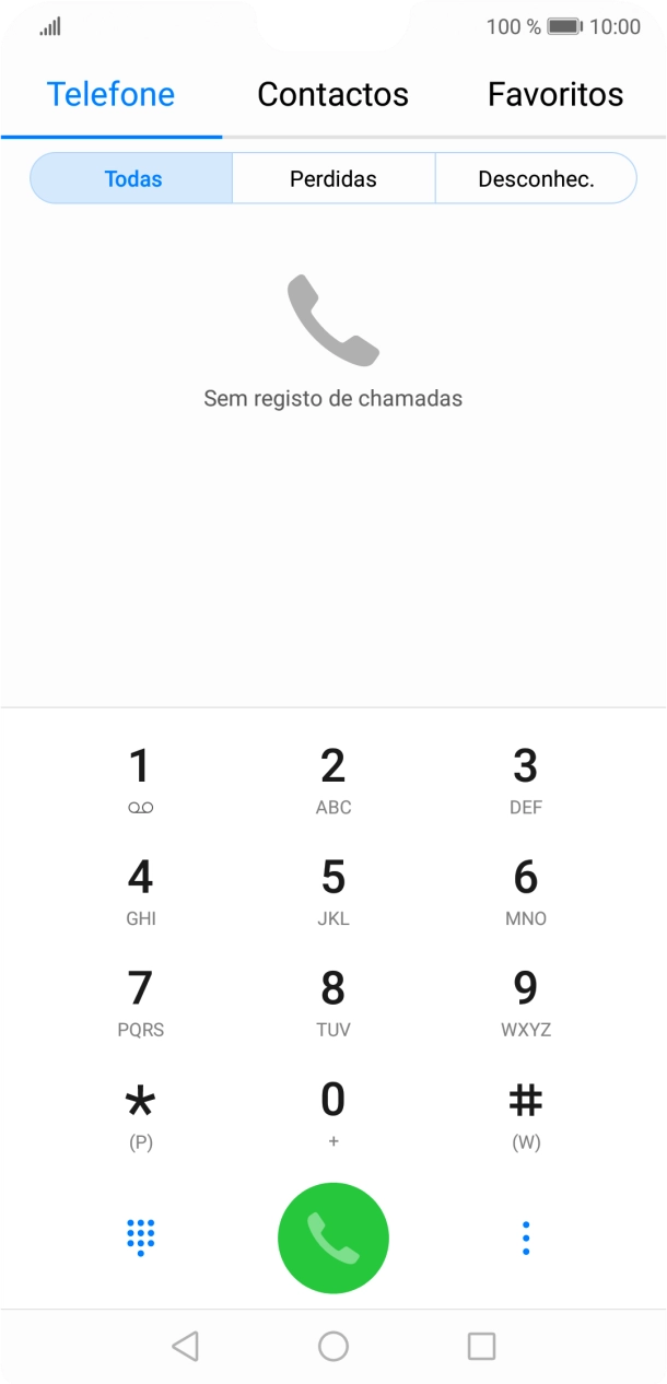 Prima o ícone de menu.