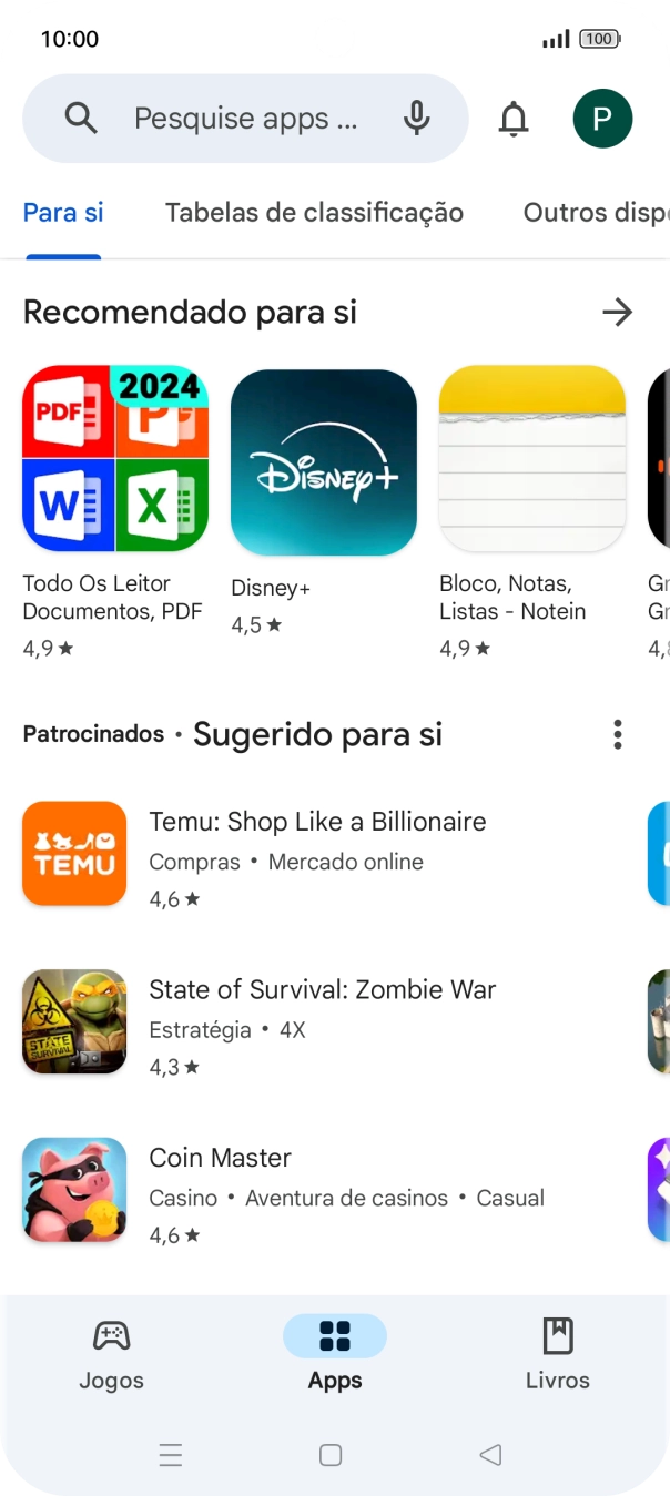 Prima o ícone de perfil.