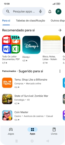 Prima o ícone de perfil.