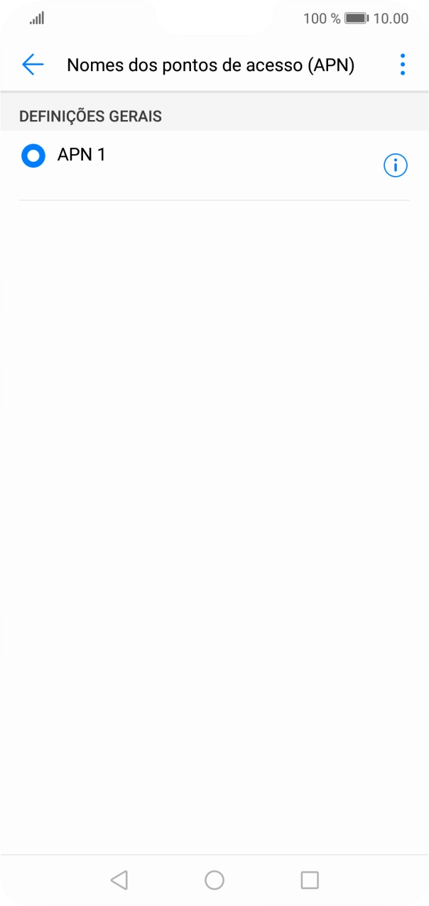 Prima o ícone de menu.