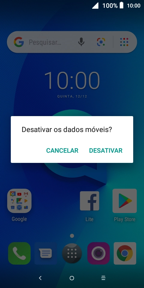 Se desativar a função, prima DESATIVAR.