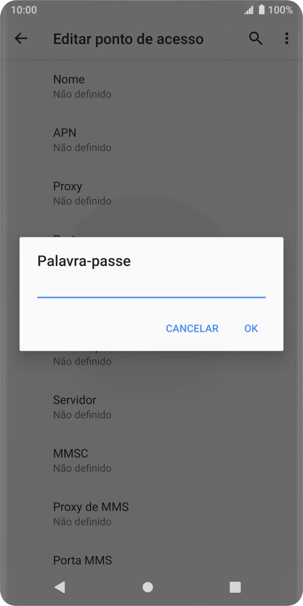 Introduza vodafone e prima OK.