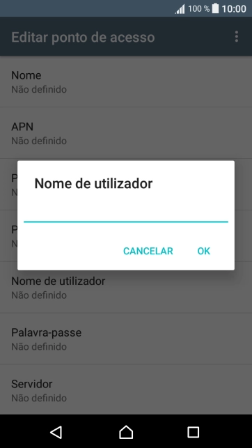 Introduza vodafone e prima OK.