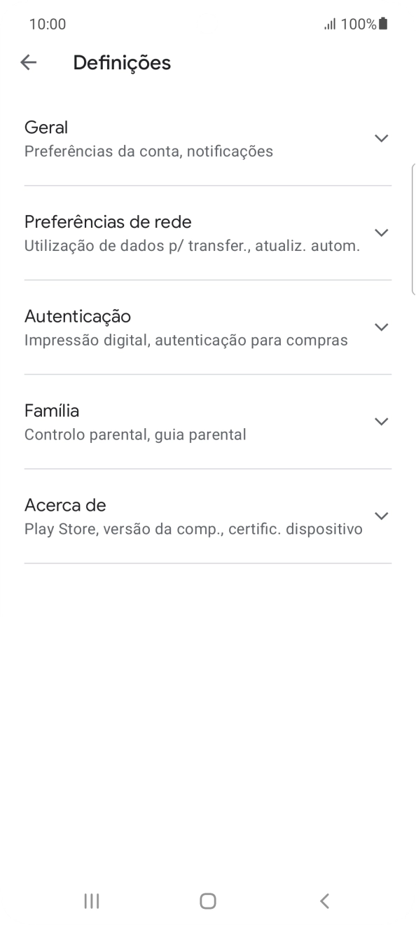 Prima Preferências de rede.