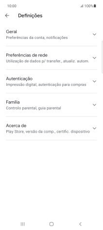 Prima Preferências de rede.