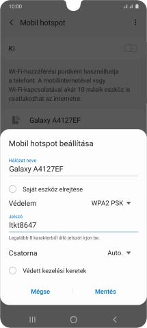 Válaszd a Mentés lehetőséget.