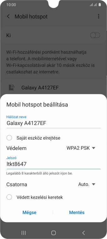 Válaszd a Mentés lehetőséget.