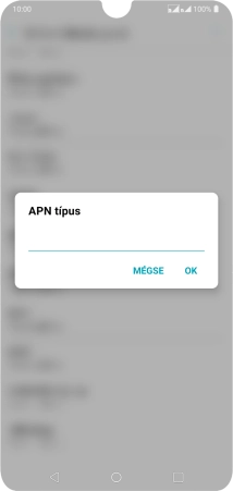 Írd be azt, hogy mms, és válaszd az OK lehetőséget.