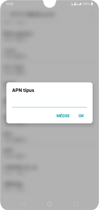 Írd be azt, hogy mms, és válaszd az OK lehetőséget.