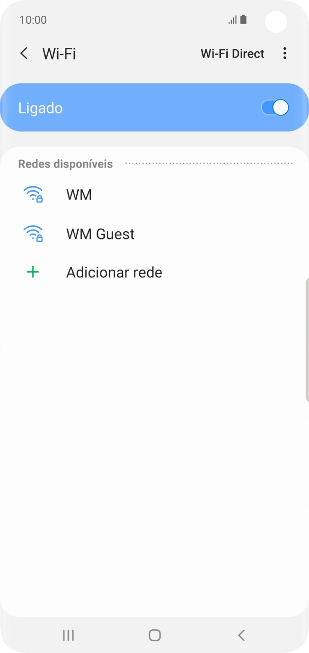 Prima o ícone de menu.