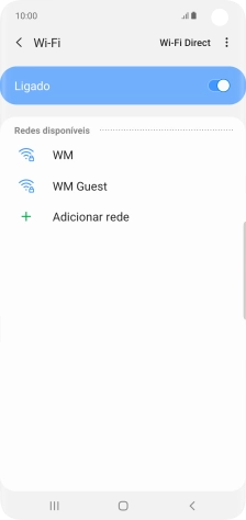Prima o ícone de menu.
